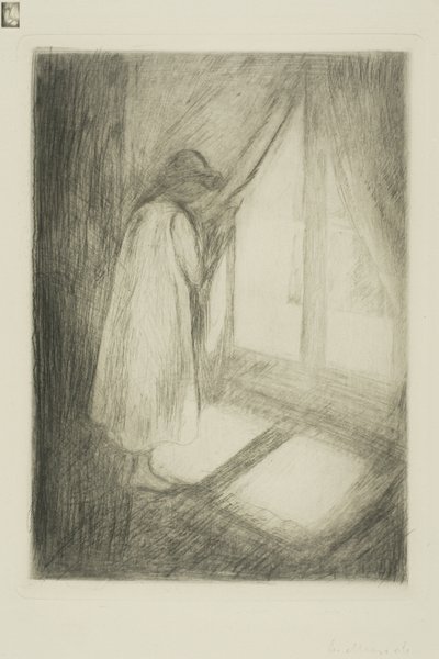 La fille à la fenêtre - Edvard Munch