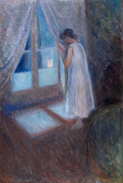 La fille à la fenêtre - Edvard Munch