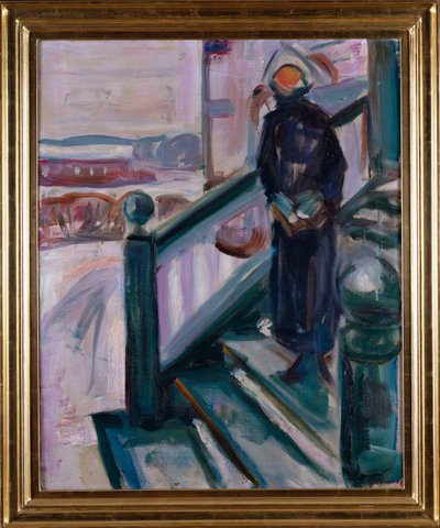 Femme sur la véranda - Edvard Munch