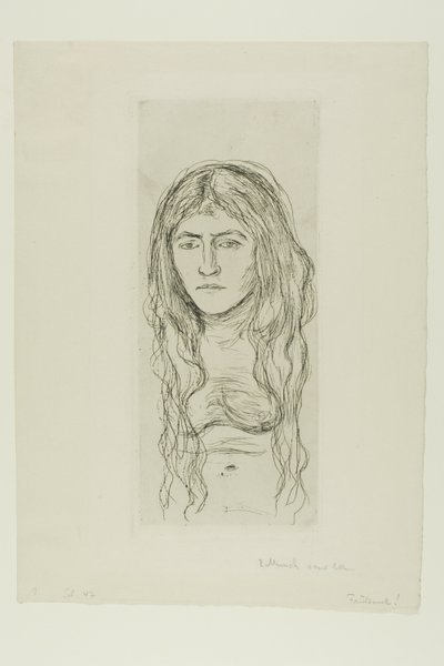 Femme aux longs cheveux - Edvard Munch