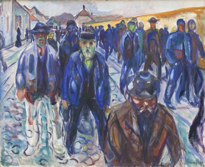 Les travailleurs sur le chemin du retour - Edvard Munch