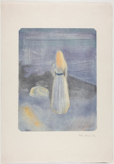 Jeune femme sur la plage - Edvard Munch