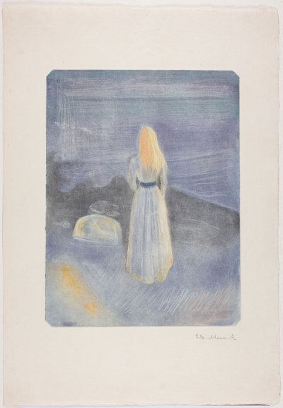 Jeune femme sur la plage - Edvard Munch