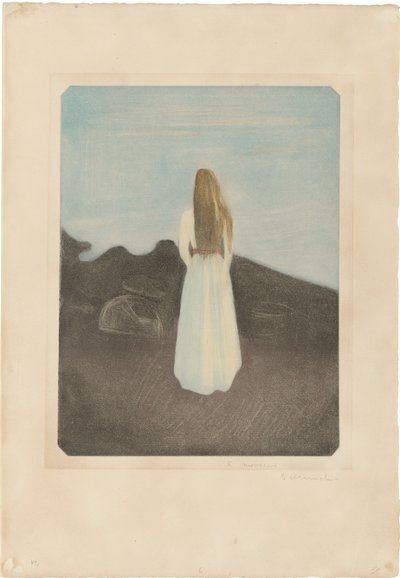 Jeune femme sur la plage - Edvard Munch