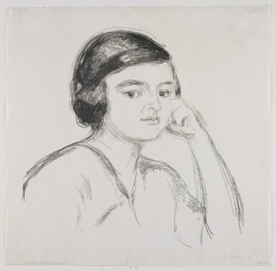 Jeune femme la main posée sur la joue - Edvard Munch