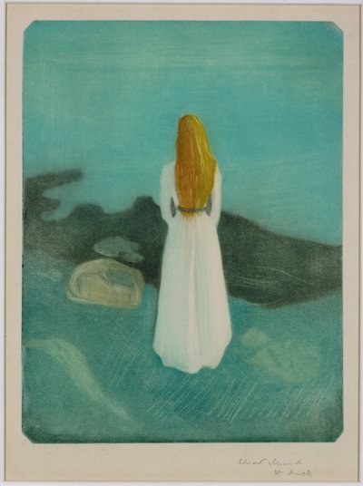 Jeune femme au bord de la mer - Edvard Munch