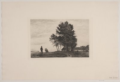 Aften udenfor en bondegård - Edvard Petersen