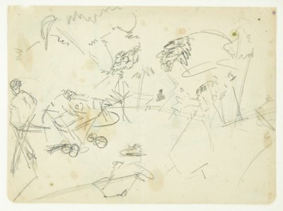 Étude de composition pour le tableau de Langelinie - Edvard Weie