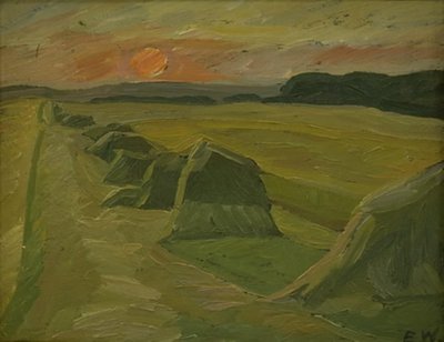 Paysage avec Meules de Foin - Edvard Weie