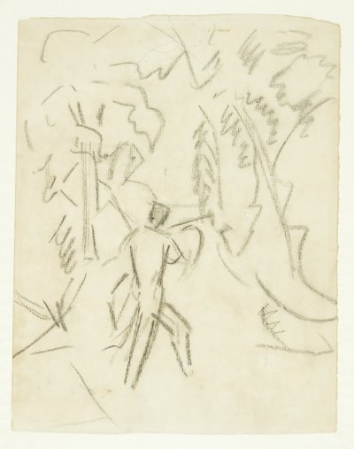 Esquisse pour le tableau Faune et Nymphe - Edvard Weie