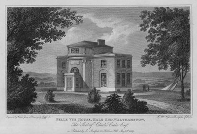 Belle Vue House, Hale End, Walthamstow, résidence de Charles Cooke - Edward (after) Gyfford