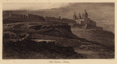 Citta Vecchia, Malte (gravure) - Edward (after) Lear