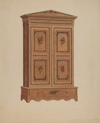 Armoire peinte - Edward A. Darby