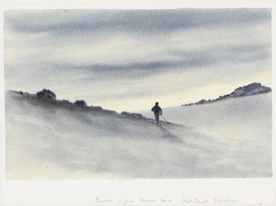Coucher de soleil, 19h, 30 mars 1911, Hut Point, Ski Slope, 1911 - Edward Adrian Wilson