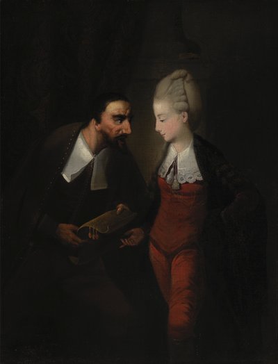 Portia et Shylock, de "Le Marchand de Venise" de Shakespeare, IV, i - Edward Alcock