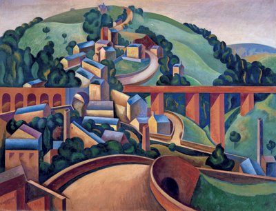 Village de Buxton et Broadbottom, près de Glossop - Edward Alexander Wadsworth