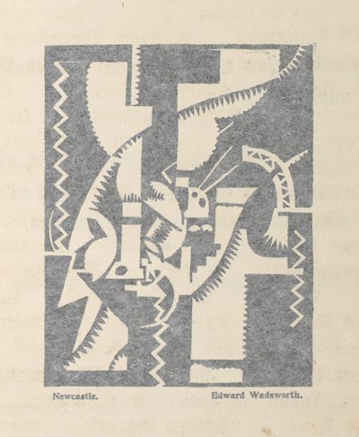 Newcastle par Edward Wadsworth de BLAST no. 1, le magazine Vorticiste - Edward Alexander Wadsworth