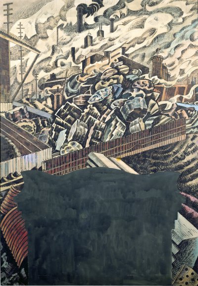 Terrils, un design pour la fresque de la mairie de Leeds - Edward Alexander Wadsworth