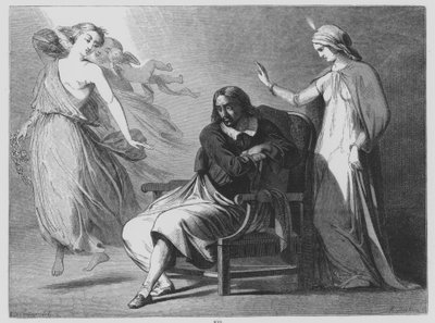 John Milton, Il Penseroso (gravure) - Edward Armitage