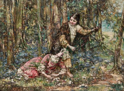 Filles dans un bois - Edward Atkinson Hornel