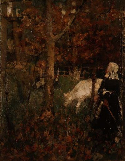 Paysage pastoral avec une fille - Edward Atkinson Hornel