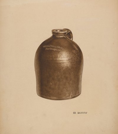 Cruche à lait en poterie - Edward Bashaw