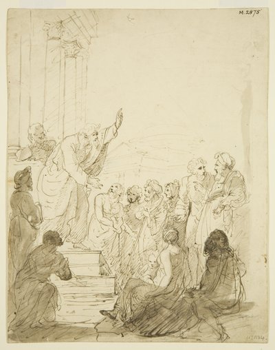 Croquis original pour le retable de Saint-Paul - Edward Bird
