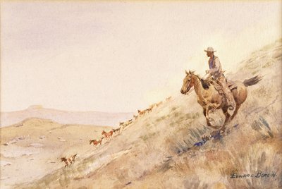 Rassemblement de chevaux - Edward Borein