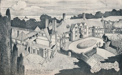Kelling Hall, Norfolk. E Brantwood Maufe, A.R.I.B.A., Architecte, vers 1912 - Edward Brantwood Maufe