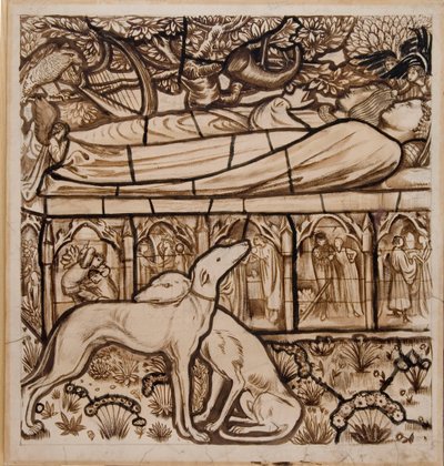 La tombe de Tristan et Iseult - Edward Burne Jones