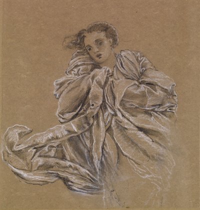 Hiver - Étude de draperie volante - Edward Burne Jones