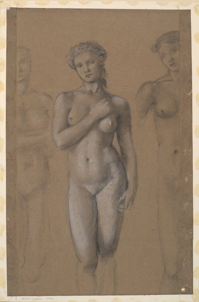 Nu féminin - Trois études, possiblement pour Vénus - Edward Burne Jones
