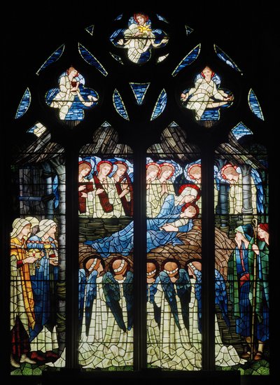 Harwarden, St Deiniol, Morris & Co., Edward Burne-Jones, La Nativité - Edward Burne Jones