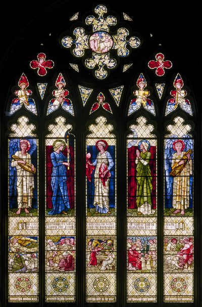 Oxford Harris Manchester College, Morris & Co., Edward Burne-Jones, Fenêtre Ouest, 1896 - Edward Burne Jones