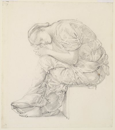 La Lamentation - Étude pour la figure à droite - Edward Burne Jones