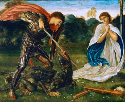 Le combat : Saint-Georges tue le dragon VI - Edward Burne Jones