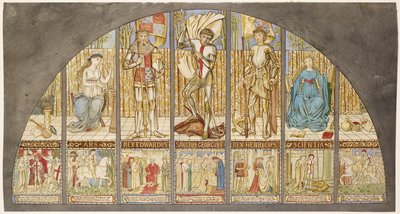 Guerres des Roses - Édouard IV, Henri VI, Saint Georges avec allégorie - Edward Burne Jones