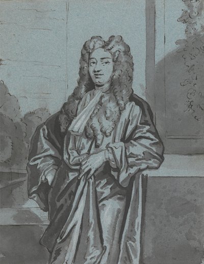 Un gentleman ou un clerc portant une longue robe et des bandes - Edward Byng