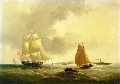 Navires au large de Ryde - Edward Calvert