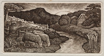 Les brebis de son pâturage - Edward Calvert