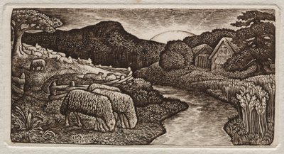 Les brebis de son pâturage, 1828 - Edward Calvert