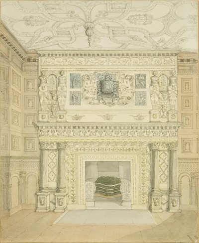 Cheminée, Grande Salle de Chêne, Red Lodge - Edward Cashin