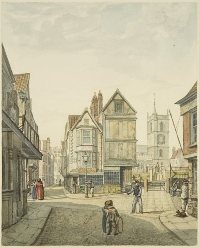 Église Saint-Jacques et Silver Street regardant vers Lower Maudlin Lane, Bristol - Edward Cashin