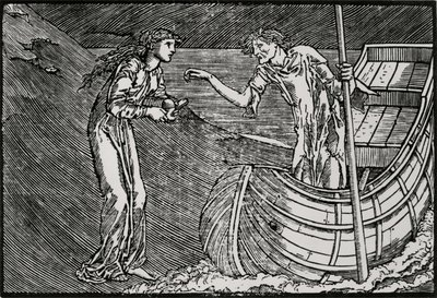 Le péage de Charon - Edward Coley (after) Burne Jones