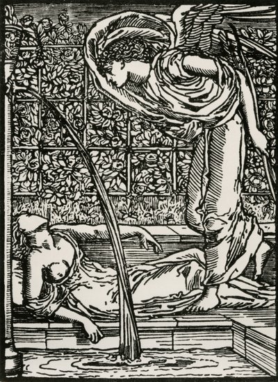 Le premier regard de Cupidon sur Psyché - Edward Coley (after) Burne Jones
