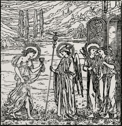 Entrée parmi les dieux - Edward Coley (after) Burne Jones