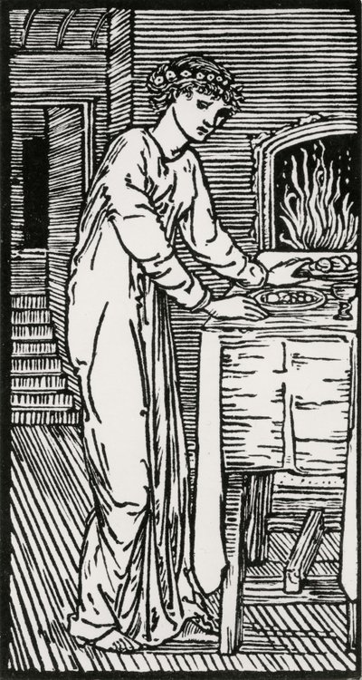 Psyché à la table - Edward Coley (after) Burne Jones