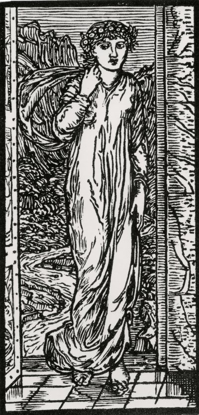 Psyché dans le jardin - Edward Coley (after) Burne Jones
