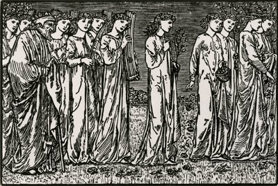 La procession vers la colline - Edward Coley (after) Burne Jones