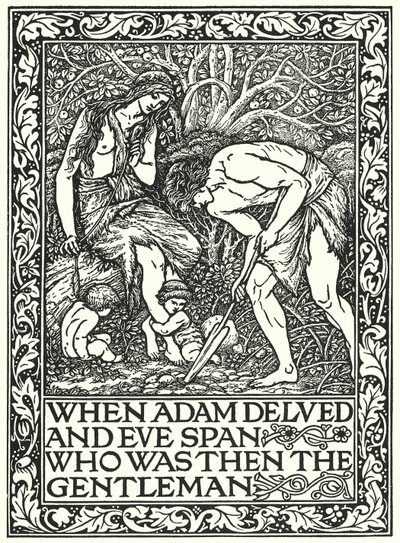 Quand Adam creusait et Ève filait, qui était alors le gentilhomme (gravure) - Edward Coley (after) Burne Jones